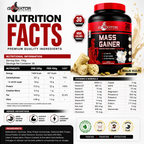 Gladiator Nutrition Mass Gainer | 22g Protein | 67g Carbs | 4.5g Fat | Weight & Muscle Gain | Malai Kulfi