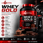 Gladiator Nutrition Whey Gold Protein 2kg | 27g Protein | Double Chocolate