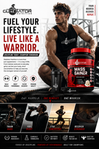 Gladiator Nutrition Mass Gainer | 22g Protein | 67g Carbs | 4.5g Fat | Weight & Muscle Gain | Malai Kulfi