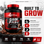 Gladiator Gain Fast Muscle Weight Gainer 3KG