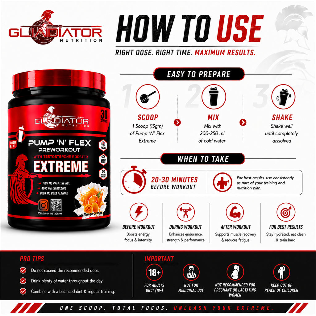 Gladiator Nutrition Pump ‘N’ Flex Extreme – Preworkout