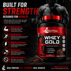 Gladiator Nutrition Whey Gold Protein 2kg | 27g Protein | Double Chocolate